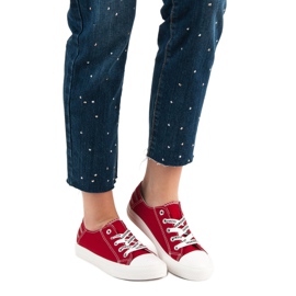 SHELOVET Alacsony cipők piros 2