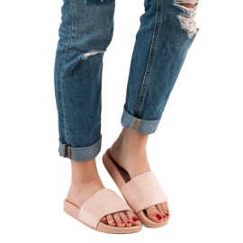 Queen Vivi Kényelmes velúr papucs rózsaszín 2