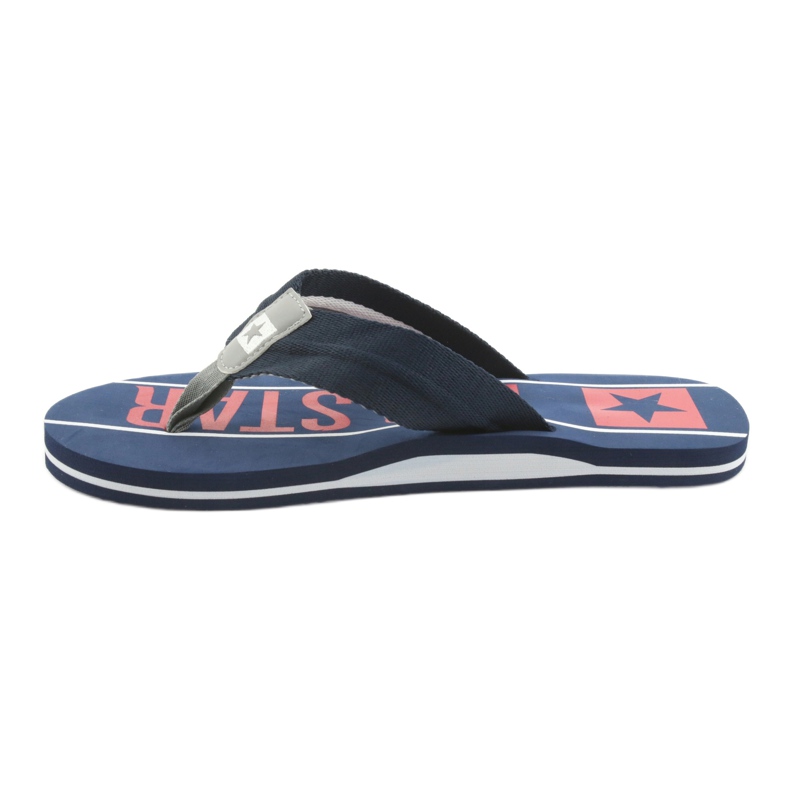 Férfi Big Star 174658 sötétkék papucs fehér piros 2