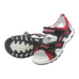 Bartek Bőr szandál fiúk rzepa19176 haditengerészet-vörös kék 5