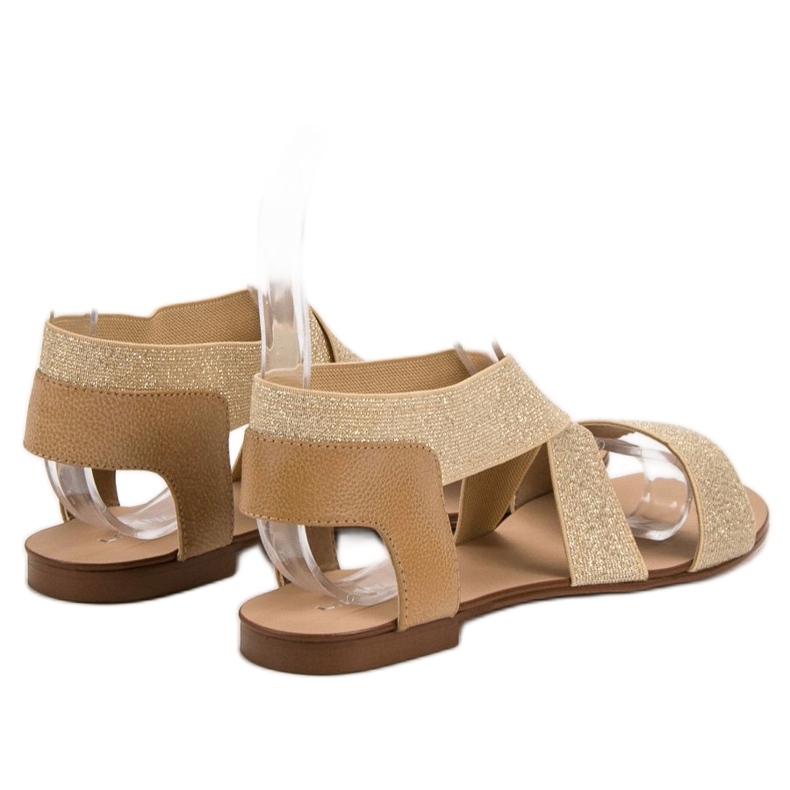 SHELOVET Elegáns, lapos szandál barna 1