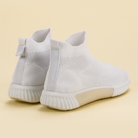 SHELOVET Felcsúsztatható cipő a boka felett fehér 1