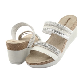 INBLU EN010 ezüst ék papucs fehér szürke 4 INBLU EN010 ezüst ék papucs fehér szürke 4