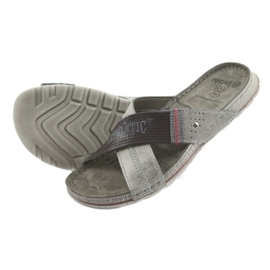 Szürke Inblu GG009 szürke férfi papucs fekete 4