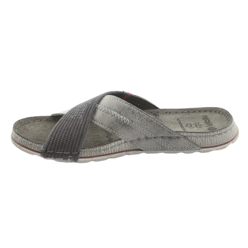 Szürke Inblu GG009 szürke férfi papucs fekete 2