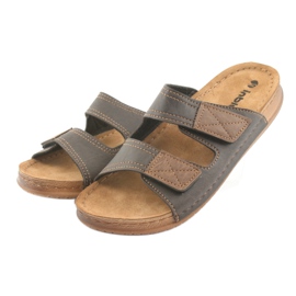 Férfi Inblu TH015 barna papucs 3