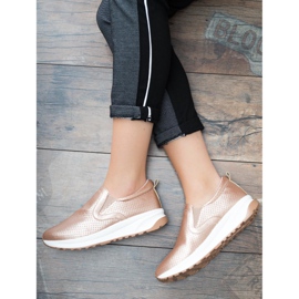 SHELOVET Golden Slip-On Cipő rózsaszín 1