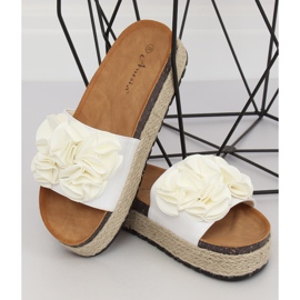 Fehér espadrilles papucs N-35 Fehér 1