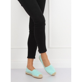 Női menta espadrilles 4855 LT.BLUE zöld 1