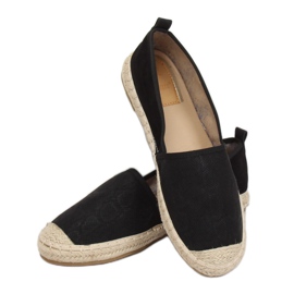 Fekete női espadrilles A629-ESP-1 Black 1 Fekete női espadrilles A629-ESP-1 Black 1