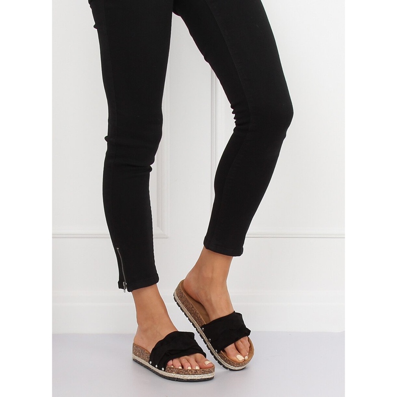 Fekete espadrilles papucs BJS-002 Fekete 1