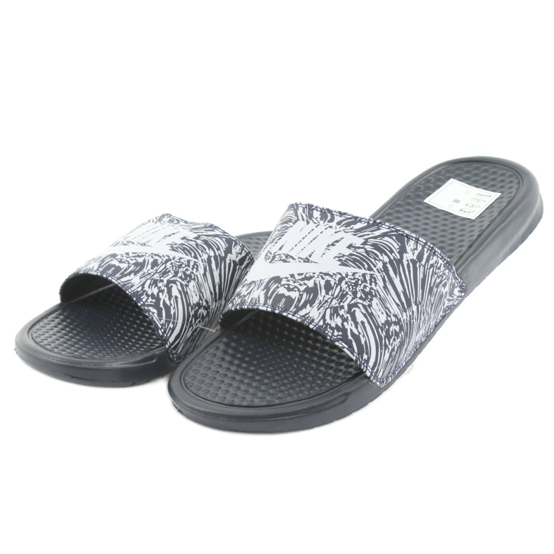 Nike Benassi Just Do It Print 631261-403 Slide fehér sötétkék 2