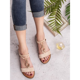 Laura Mode Velúr szandál barna 1