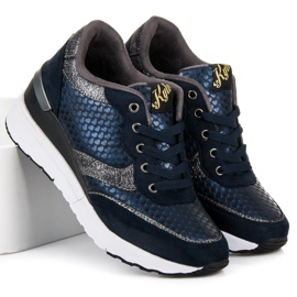 Kylie Sötétkék Cipő Mintával 1