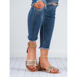 Evento Áttört szandál barna sárga 1