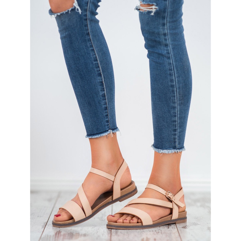 SHELOVET Alkalmi szandál barna 1