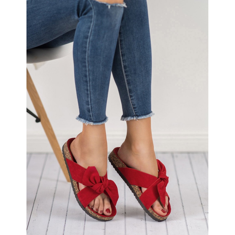 Cm Paris Velúr papucs piros 2