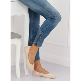 Női bézs balerinák JX76P Bézs 2