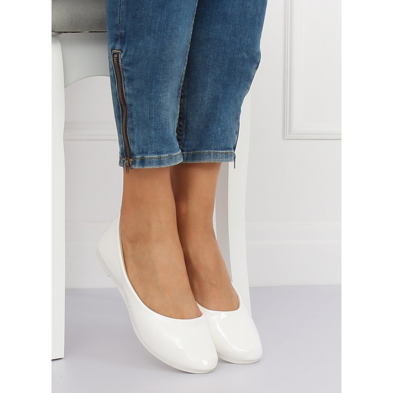 Fehér női balerinák JX76P Fehér 1
