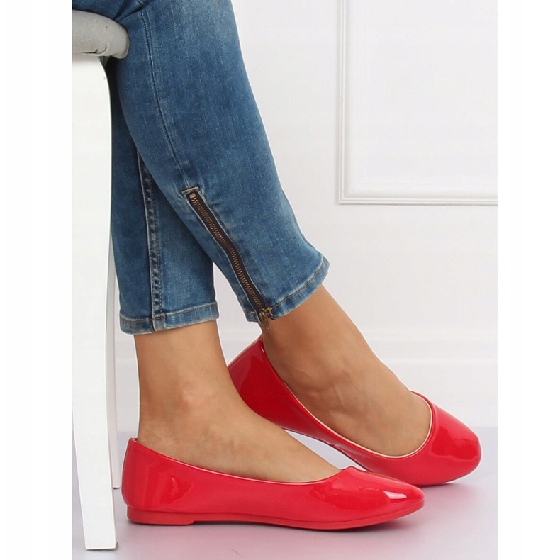 Piros női balerinák JX76P Red 1
