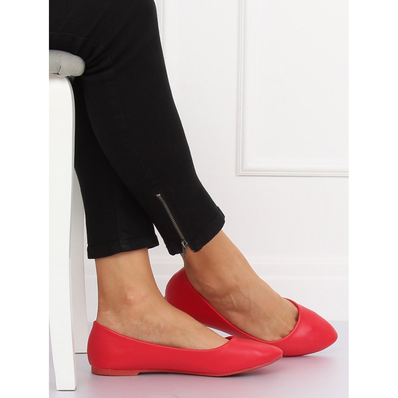 Piros női balerinák CC108 Red 1