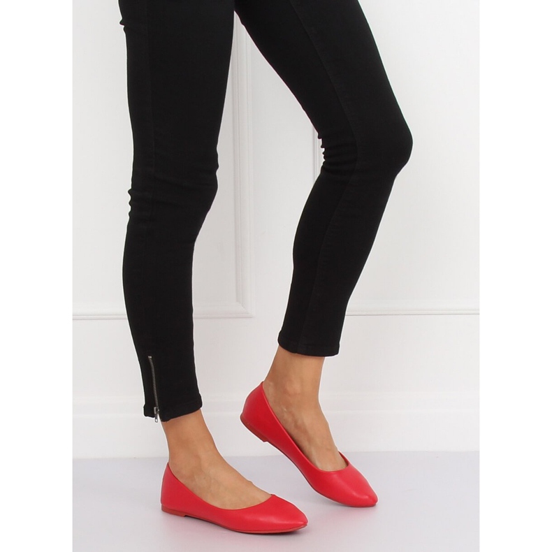 Piros női balerinák CC108 Red 2