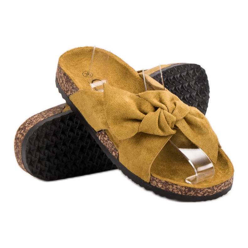 Cm Paris Velúr papucs sárga 2