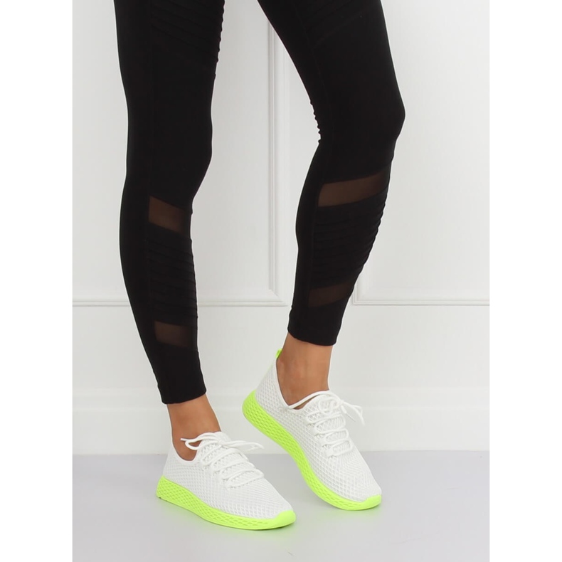 Fehér és sárga NB283 Fluoreszcens sárga sportcipő 2