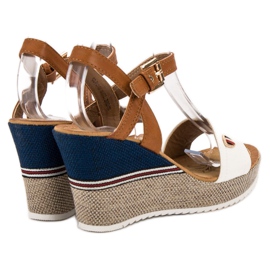 Goodin Divatos szandál fehér barna 1