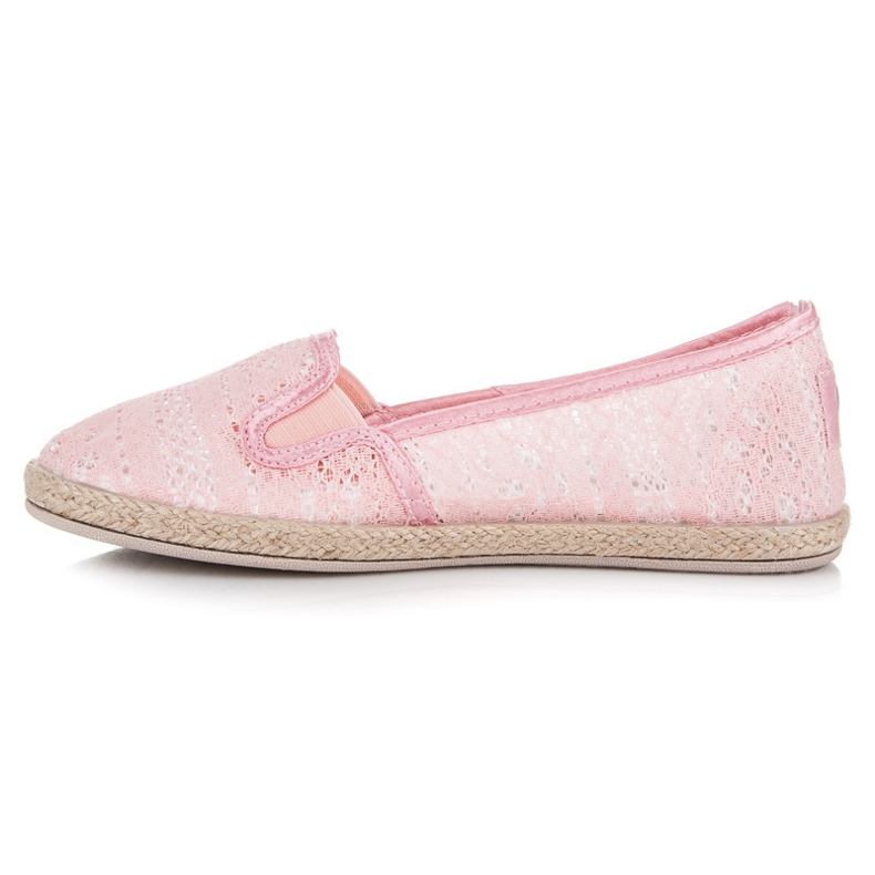 Balada Csipke Espadrilles Slip On rózsaszín 1