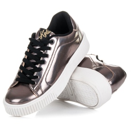 Kylie Cipők a platformon rózsaszín 2