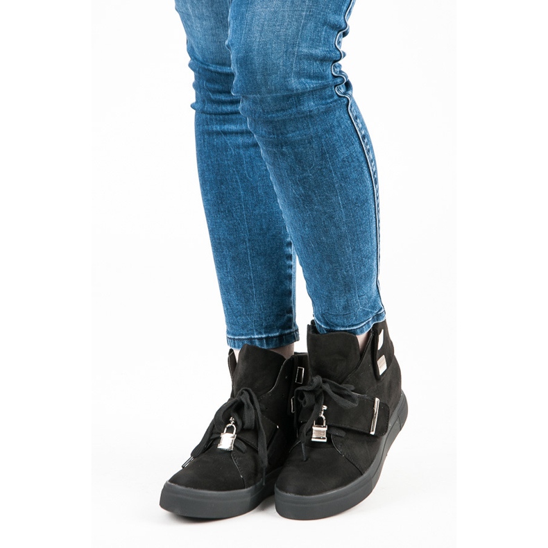 Seastar Velúr Wedge tornacipő fekete 1