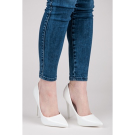 Seastar Szexi lakkozott magas sarkú cipő fehér 1