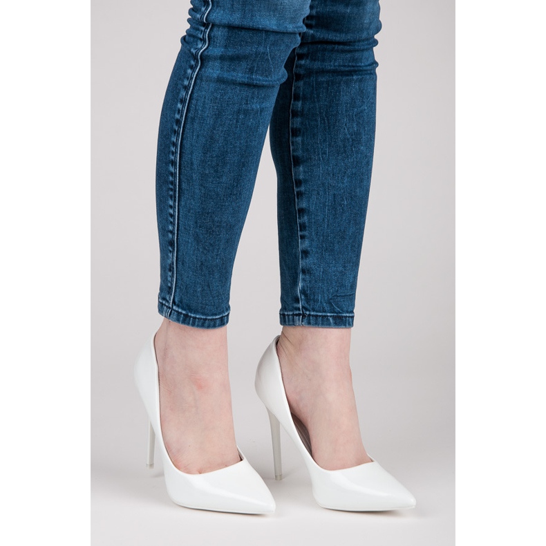 Seastar Szexi lakkozott magas sarkú cipő fehér 1