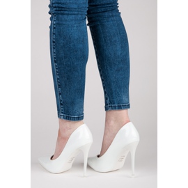 Seastar Szexi lakkozott magas sarkú cipő fehér 2