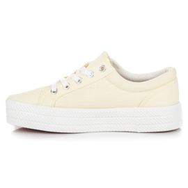 Kylie Cipők a platformon sárga 2