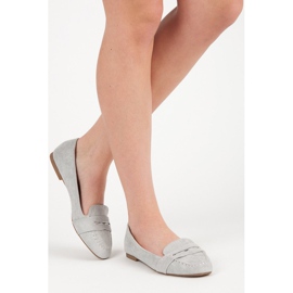Small Swan Suede Loafers Brocade szürke 1