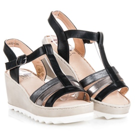 Kylie Wedge szandál fekete 1