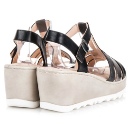 Kylie Wedge szandál fekete 2