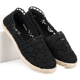 Seastar Fekete csipke espadrillák 2 Seastar Fekete csipke espadrillák 2