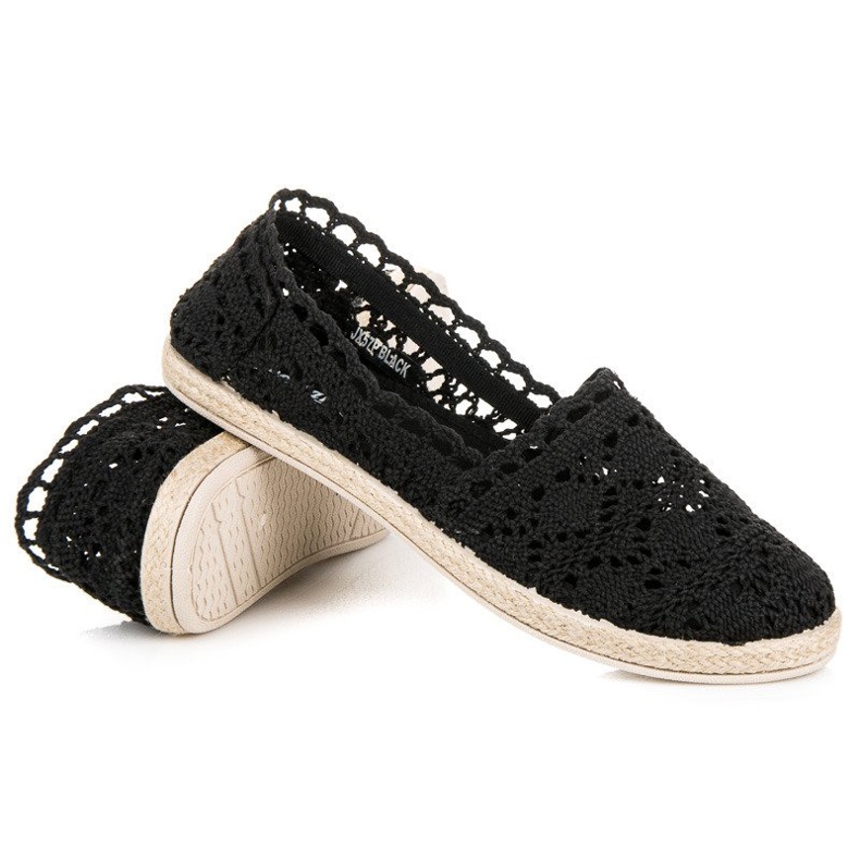 Seastar Fekete csipke espadrillák 1 Seastar Fekete csipke espadrillák 1