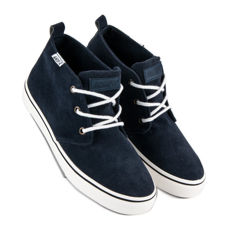 Andy Z Velúr boka tornacipő kék 1