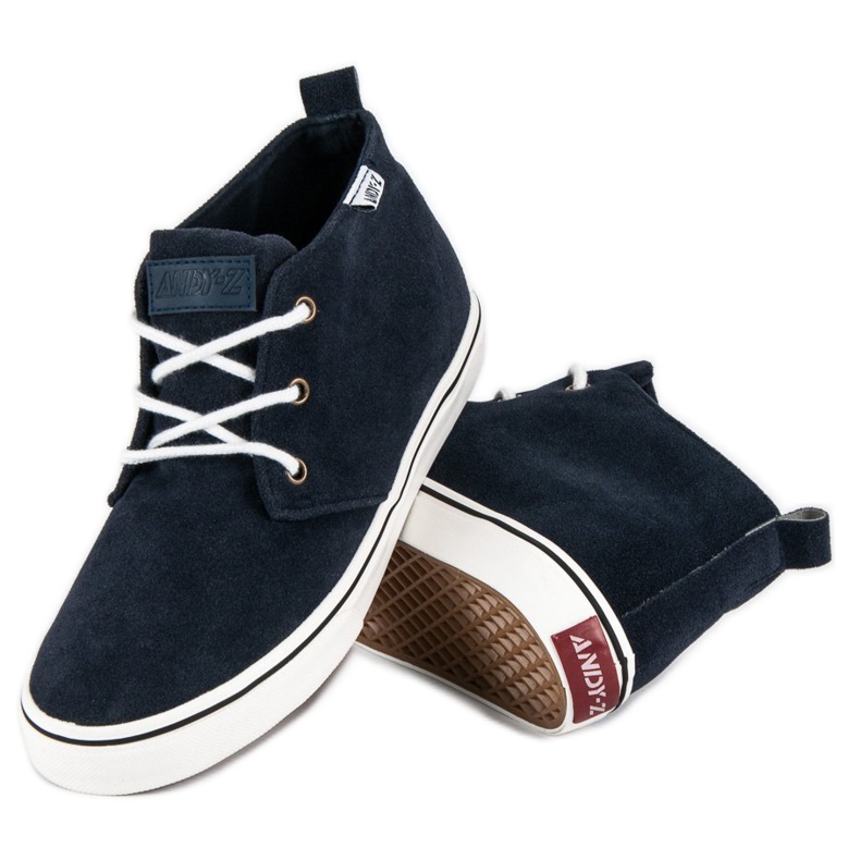 Andy Z Velúr boka tornacipő kék 2