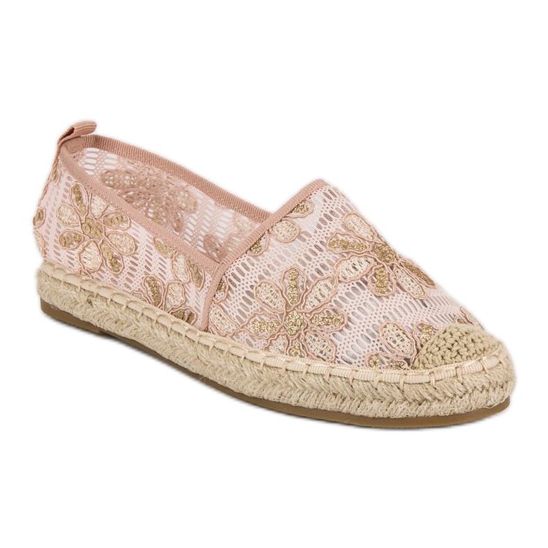 Seastar Csipke Espadrilles sárga rózsaszín 1