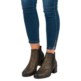 Csizma Chelsea Csizma sarkán VINCEZA zöld 1