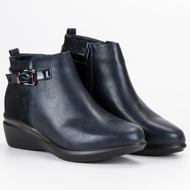 Kylie Kényelmes sötétkék csizma szigeteléssel 1