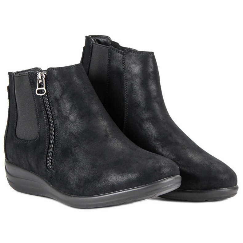 Kylie Fekete csizma cipzárral 1