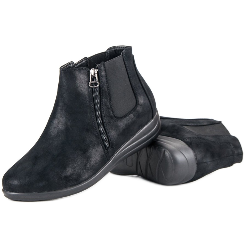 Kylie Fekete csizma cipzárral 2