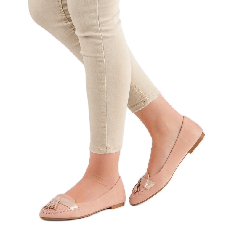 Small Swan Cipők rojtokkal rózsaszín 1