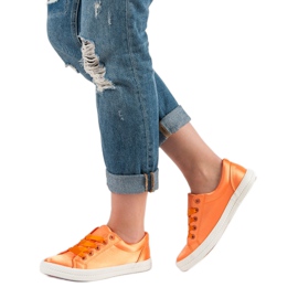 Kylie Szatén cipők narancssárga 1